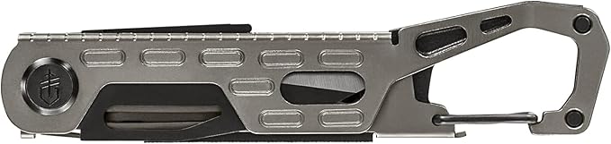 Gerber Gear Stake Out 11-in-1 Multi-tool - 2.2 Plain Edge Blade Tent Stake Puller Carabiner Carry - EDC Gear and Equipment - Graphite