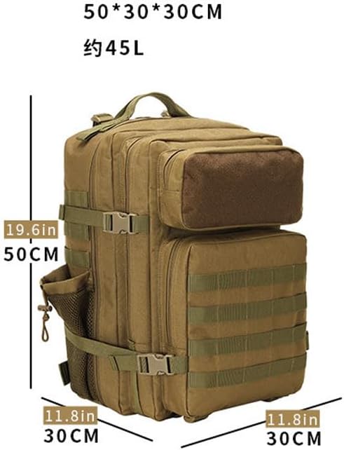 Outdoor Sports Pack Hiking Bag Rucksack Knapsack Combat Camouflage Tactical Backpack - Tan