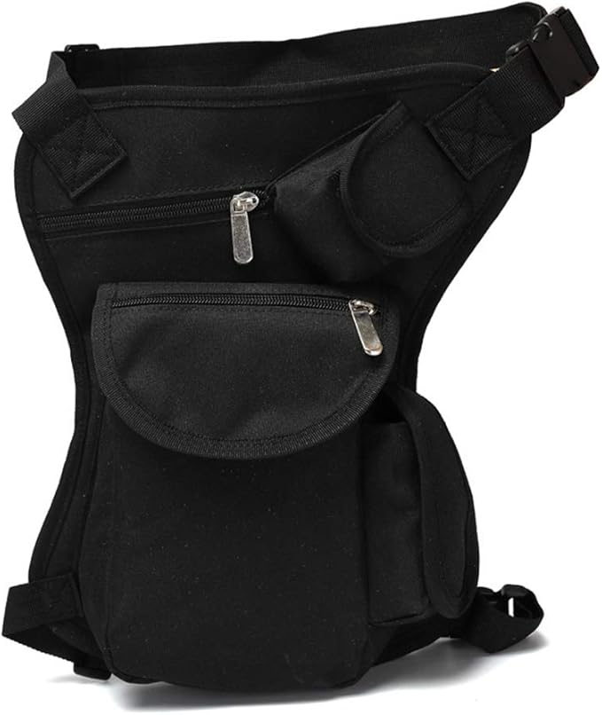 Outdoor Sports Hiking Versipack Camouflage Bag Tactical Leg Pack - Black