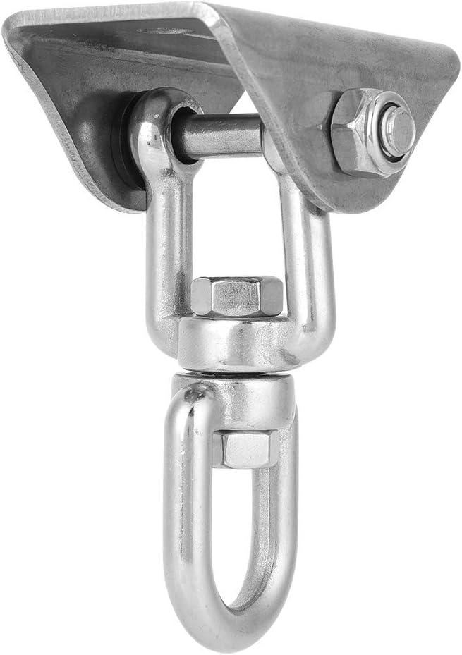 Hammock Hanging Kit 450 kg Capacity Heavy Duty 360¡ã Stainless Steel Rotatable Hammock Swing Hanger Hooks Fixed Plate Hanging Chair Kit Accessory for Hammock Stand Yoga Swing Chair Indoor Outdoor