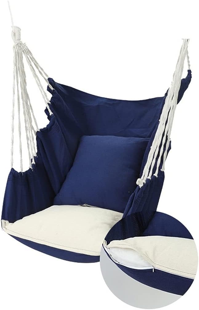 Portable Hammock Portable Camping Hammock Outdoor Hammocks Chair with 2 Tree Straps for Beach Garden Backyard for Backpacking Beach (Color : Blue)