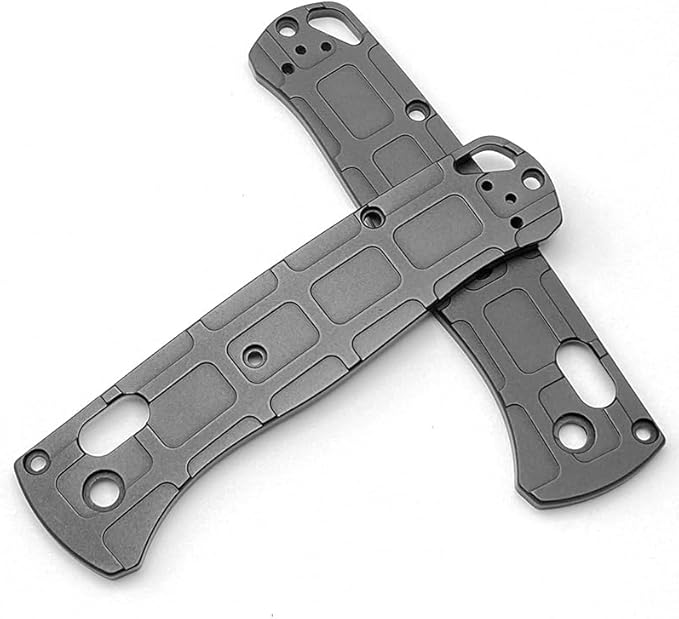 1 Pair Custom Aluminum Alloy Scales Fits for Bugout 535 Premium CNC Handle Patch(Black)
