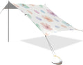 xigua Wildflowers Beach Tent Sun Shelter with Carrying Bag - Silver Coated Oxford Fabric Beach Canopy for Beach Camping Fishing - Includes Windproof Ropes Sandbags &amp Stakes