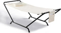 ONCLOUD Freestanding Hammock with Stand 600LBS Heavy Duty Outdoor Hammock Cofy Outdoor Hammock with Stand Hammock Bed for Yard Deck Patio Hammock with Soft Pillow &amp Storage Bag (White)