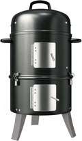 GasOne Vertical Smoker with Thermometer – 16 Inch Heavy Duty Charcoal Smoker – Multipurpose Charcoal BBQ Grill Smoker for Outdoor Camping – Easy Assembly 2 Access Doors Grill with Smoker
