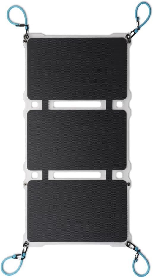 Paleblue Approach 2 Portable Solar Panel Charger – 21 Watts – Triple Panel Foldable Solar Charger with Dual USB Ports Grip Cords &amp Stash Sleeve - Camping Hiking Backpacking &amp Off-Grid Outdo