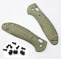 1 Pair Scale Handle Fits for Griptilian 551 Micarta Knife Handle Patch with 3 Sets Screws DIY Replacement(Green)