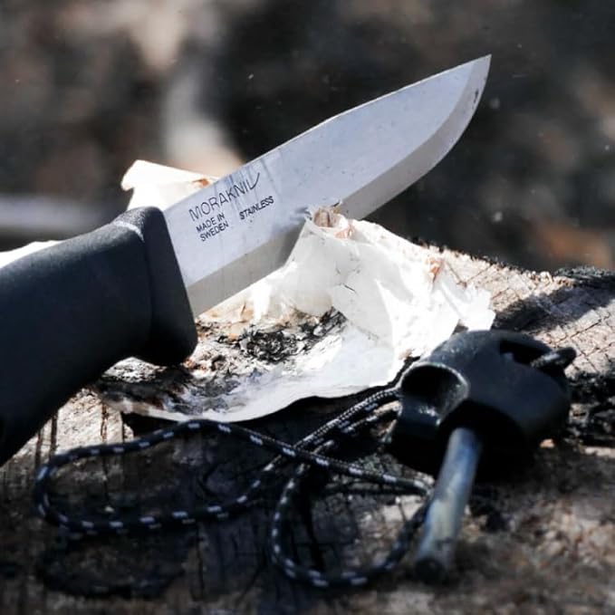 Morakniv Companion Spark 3.9-Inch Fixed-Blade Outdoor Knife and Fire Starter