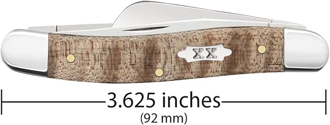 Case XX Pocket Knife NATURAL CURLY MAPLE SMOOTH MEDIUM STOCKMAN W/TIN Item #71232-7318 SS - Length Closed: 3 5/8Inches