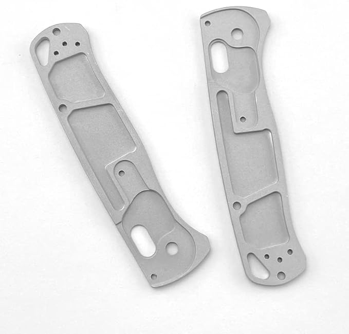 1 Pair Custom Aluminum Alloy Scales Fits for Bugout 535 Premium CNC Handle Patch(Gray)
