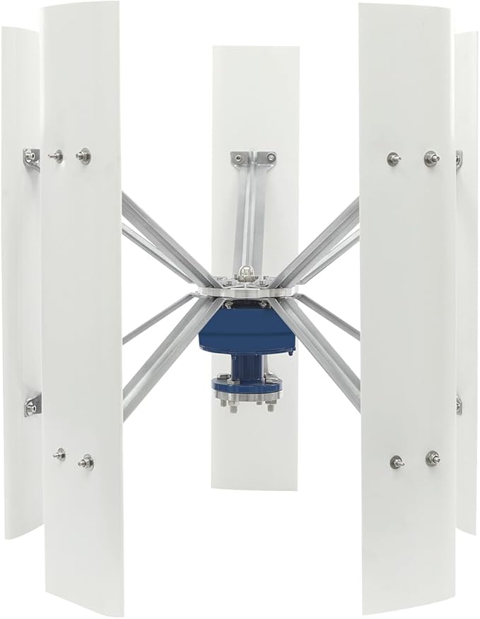 100W Vertical Axis Wind Turbine Generator Permanent Magnet Generator with Intelligent Controller Low Noise Helical Design Windmill for Home Boats Street Lighting (12V100WStyle 2)