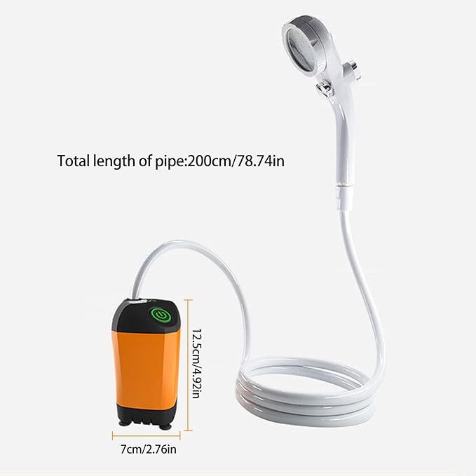 Camping Gear Battery Travel Shower Set Portables Camping Shower Outdoor Showerhead Sprayers for Hiking and Bus Washes