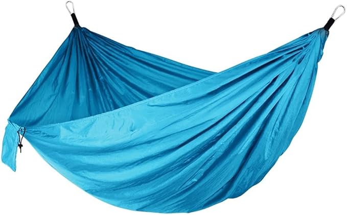 Portable Hammock Portable Hammoc Double Single Camping Hammocks Lightweight Swing Bed for Outdoor Beach Garden Backyard for Backpacking Beach (Color : Blue)