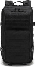 35L Military Tactical Backpack Army 3 Day Assault Pack Molle Bag Backpacks Rucksack For Hiking Fishing (Black)