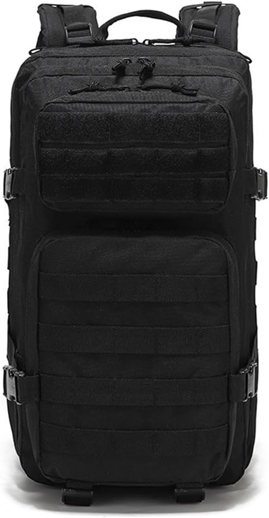 35L Military Tactical Backpack Army 3 Day Assault Pack Molle Bag Backpacks Rucksack For Hiking Fishing (Black)