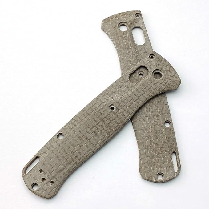 1 Pair Custom Micarta Scales Fits for Bugout 535 Premium CNC Handle Patch DIY Accessory(Brown)