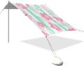 Beach Canopy with Windproof Ropes &amp Sandbags Beach Tent Sun Shade Sun Shelter for Camping Trips Fishing Backyard Fun or Picnics Flowers