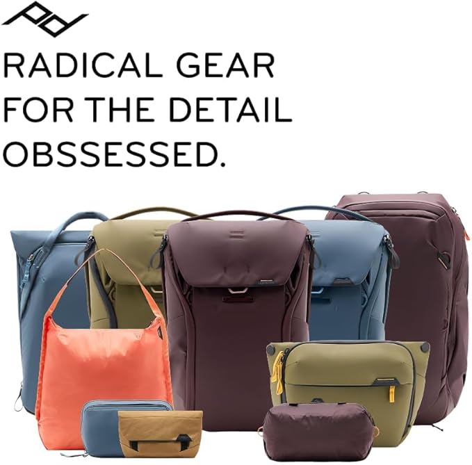 Peak Design Travel Duffelpack 45-65L Eclipse Weatherproof Duffel Backpack Expandable Extra-Long Zip Stowable Straps Fits Packing &amp Camera Cubes Versatile Bag for Travel &amp Adventure