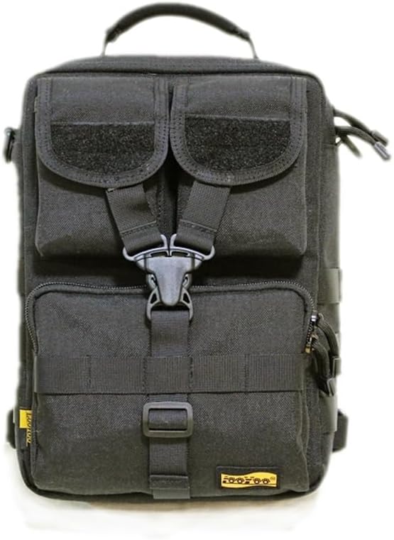 Looyoo/A99 Multifunctional Shoulder Backpack Military Tactical backpack Handbag 1050D Nylon Fabric (Black)