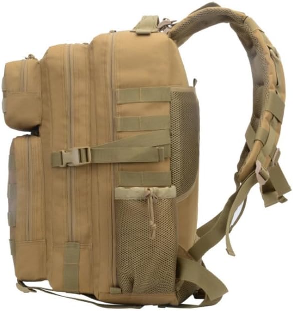 Tactical Backpack Military Molle Hiking 45L Outdoor Bag Sports Bag Field Tactical Khaki