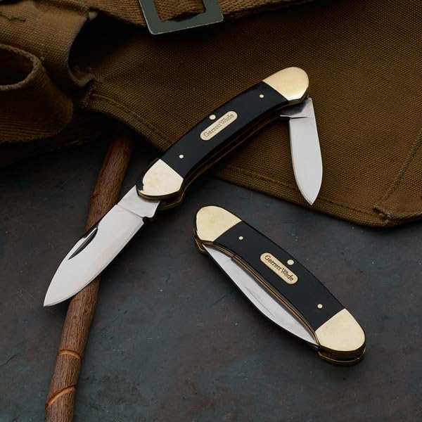 Kings County Tools Small Pocket Knife for Men or Women - 2-Blade 6” Folding Knife with Stainless Steel Blades and Pakkawood Handle for EDC Hunting Camping and Outdoors