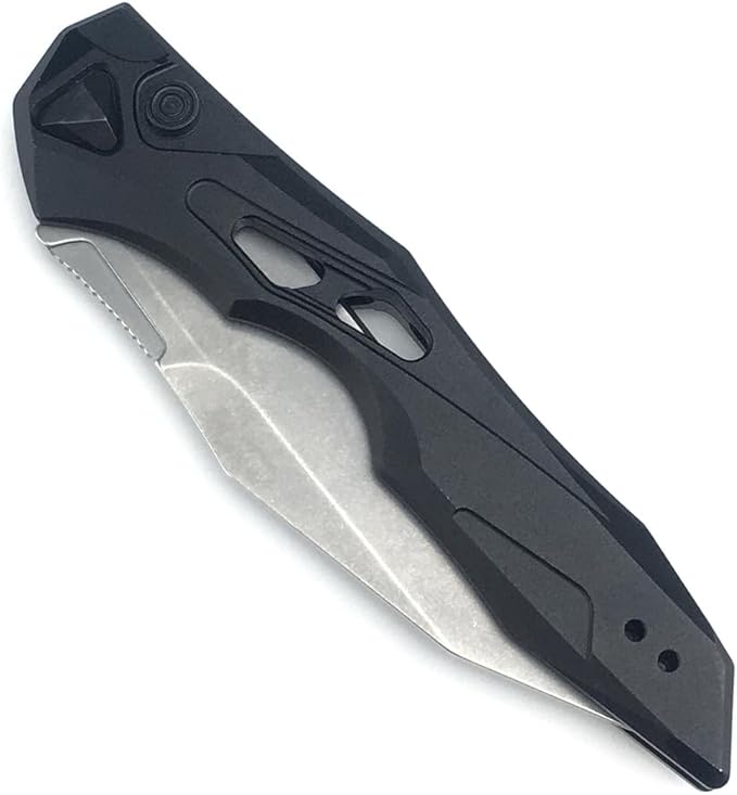 HUAAO Assisted Opening Knife Pocket Knife with 3.4’’ 8Cr13Mov Steel Blade Aluminum Handle EDC Camping Folding Knife with Clip for Hunting Fishing