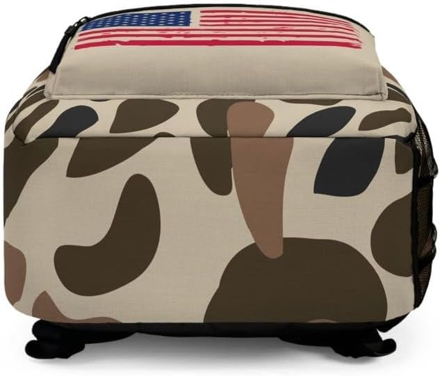 Old School Camo USA Flag Bookbag/American Flag Camo Backpack/Patriotic Camo Bag/Country Life Backpack