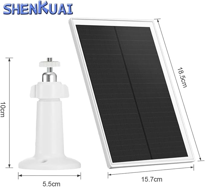 2 Packs Solar Panel for Ring Security Camera Premium 5V USB Solar Panel Charger IP65 Waterproof Compatible with Outdoor Rechargeable Battery Powered Cam 9.8ft USB Cable 360 Adjustable Bracket