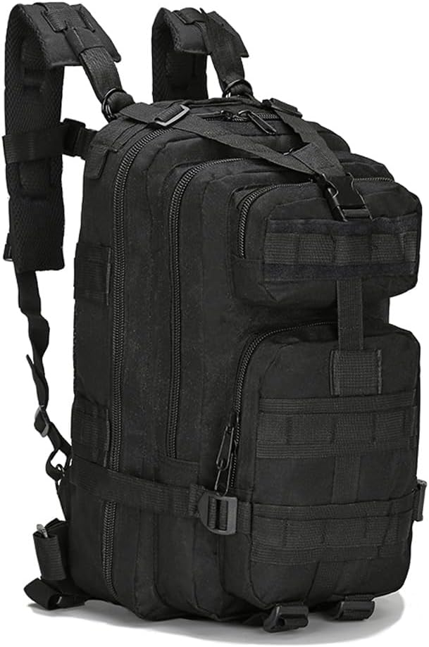 Military Tactical Backpack Rucksacks 3 Day Assault Pack Army Bag for Hunting Trekking Camping Outdoor (Black)