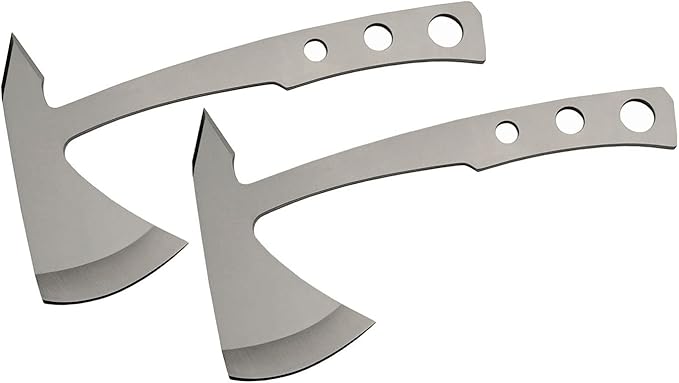 SZCO Supplies 9.5 Throwing Axes Set 2-Piece Stainless Steel Hatchets with Nylon Sheath for Outdoor Sports Axe Throwing Target Practice and Survival Tools