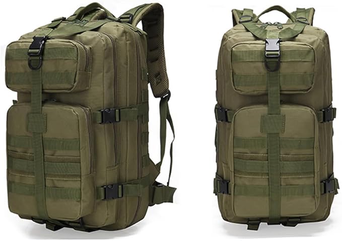 Military Tactical Backpack 3 Day Assault Pack Army Molle Bag Backpacks Rucksack 35L (Military Green)