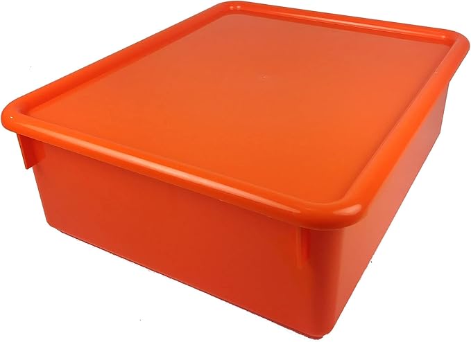 Romanoff Double Stowaway Tray with Lid Orange
