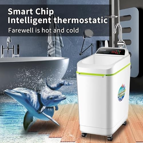 Portable Electric Shower for Camping - Mobile Outdoor Shower with Charge Pump Temperature Display 55/65/75L Capacity Ideal for RVs and Apartments Works Without Power