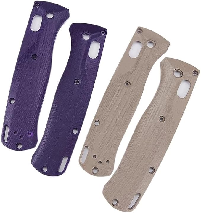 1 Pair G10 Scales Fits for Bugout 535 Handle Patch Blank DIY Replacement in Khaki Color
