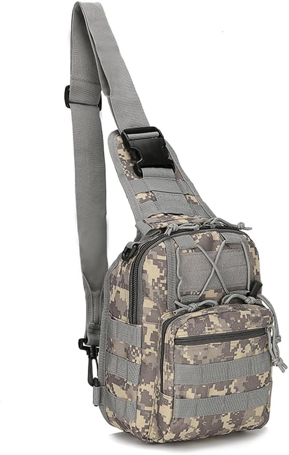 Outdoor Tactical Backpack Tactical Bag Military Sport Small Chest Pack Sling Shoulder Backpack for Every Day Carry (ACU)