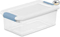 Sterilite 36-Pack Latching Box Under Bed Storage Bins with Lids Clear Plastic 6 Quart - Heavy-Duty Organizing Containers for Closet Bathroom and Office