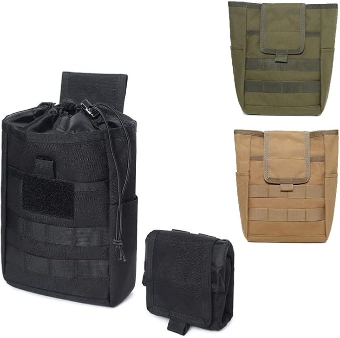 Outdoor Sports Airsoft Gear Molle Combat Hiking Bag Vest Accessory Camouflage Recycle Pack Tactical Foldable Dump Pouch
