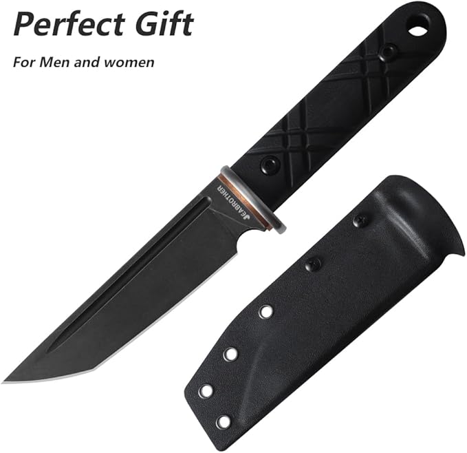 Fixed-Blade Knife with 14C28N Steel 5.03-Inch Blade &amp Kydex Sheath – The Ideal Choice for Outdoor Knives &amp Tools in Camping Fishing &amp Hiking Gear. (sharp blade)