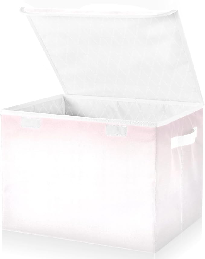 Gradients Storage Box with Lid Foldable Room Storage Bins with Lids for Storage for Office Supplies Home Decor