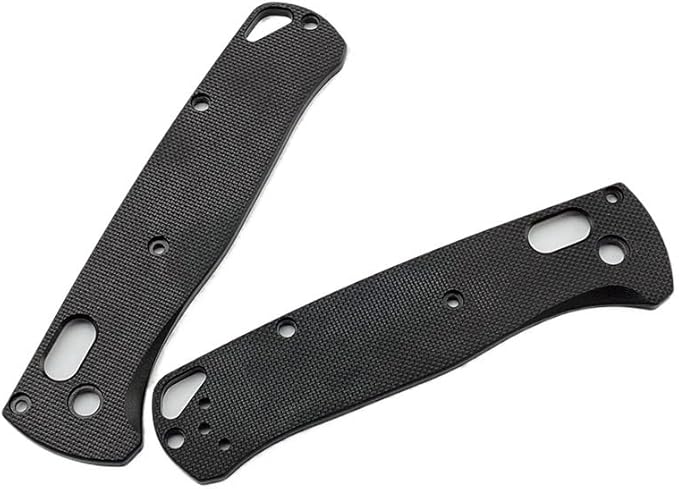 1 Pair G10 Scales Fits for Bugout 535 Blank DIY Handle Patch Replacement in Black