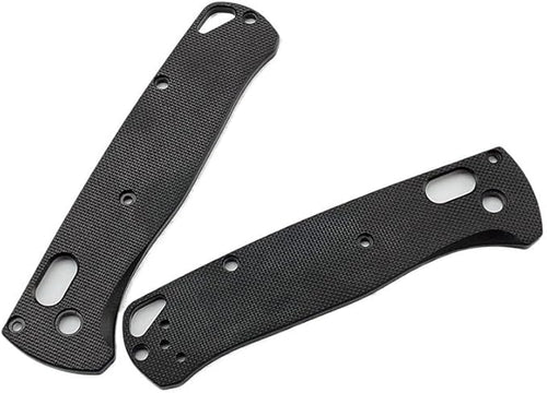 1 Pair G10 Scales Fits for Bugout 535 Blank DIY Handle Patch Replacement in Black