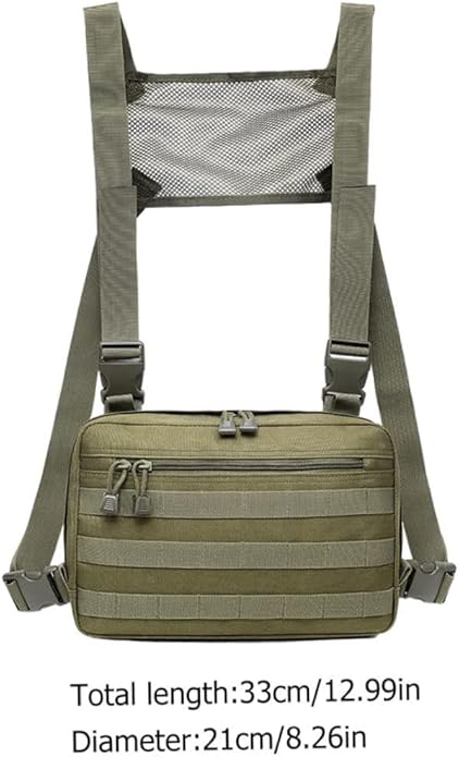 BESTYASH Chest Bag Utility Pouch Large Capacity Pouch Duty Men Chest Bag Outdoor Chest Pouch Utility Bag Hands