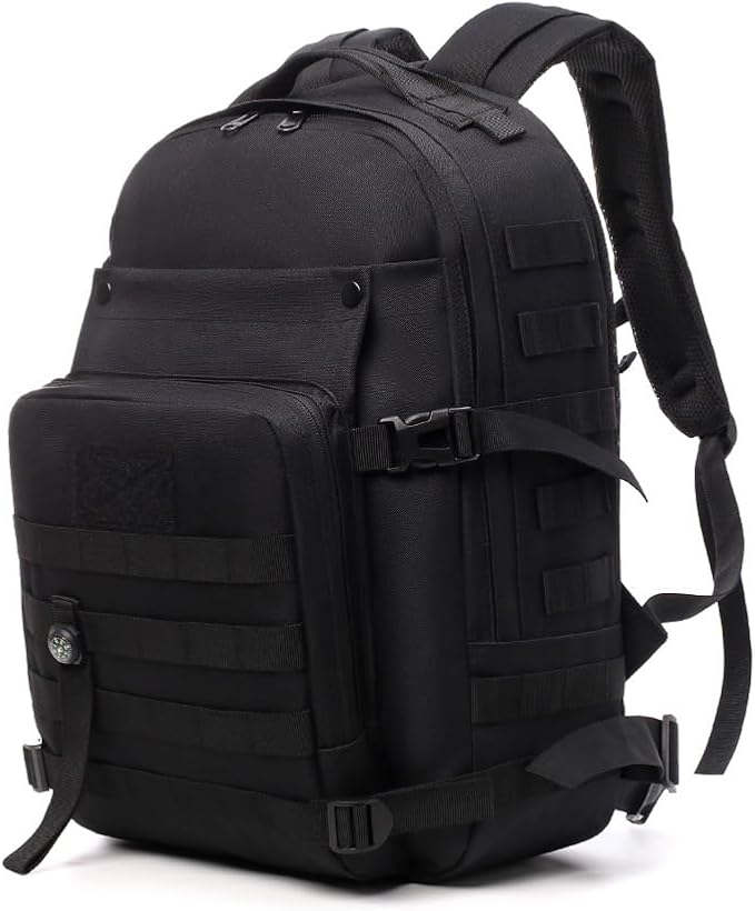 Tactical Backpack Military Molle Hiking 20-35L Tactical Outdoor Camouflage Bag Mountaineering Wild Camping Black