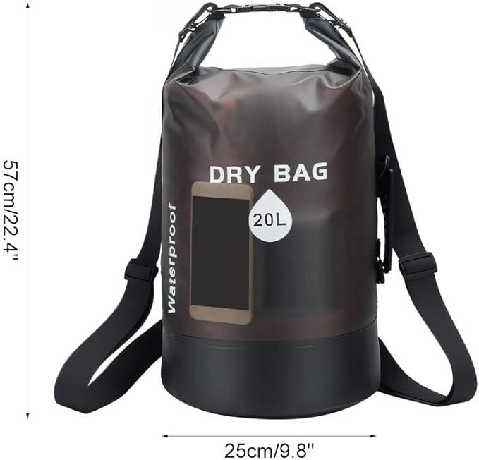 MiOYOOW Dry Bag 10/20L Waterproof Dry Backpack Portable Roll Top Sack Bags for Kayaking Boating Canoeing Camping Swimming