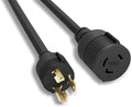 NEMA L6-30P to L6-30R 10AWG 30A 250V Power Cord (8ft)
