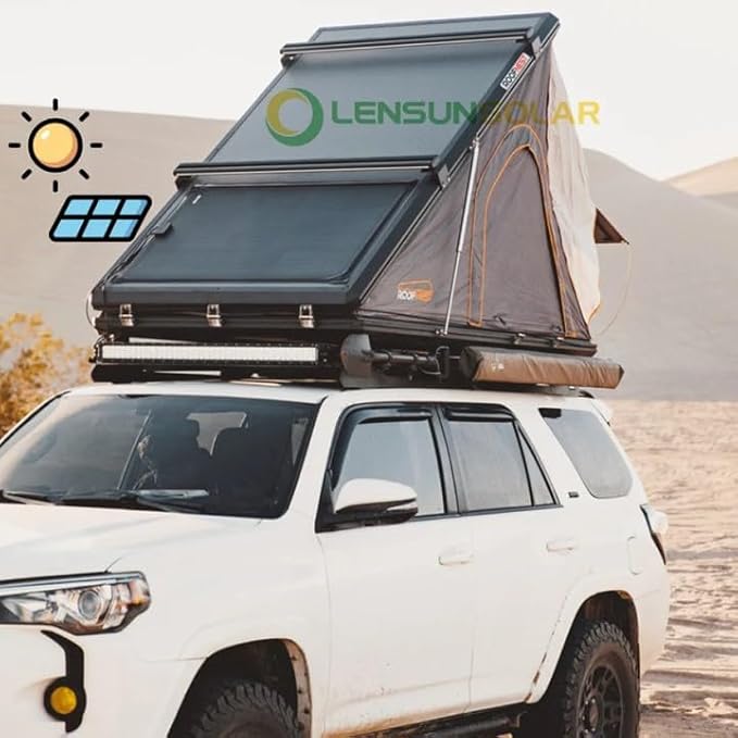 LensunSolar Flexible Solar Panel 240W 12V ETFE 46.8in x 38in Semi-Flexible Bendable Mono Solar Panel High Efficiency 240 Watt for RV Van Roof TopCamping Home Boat Marin