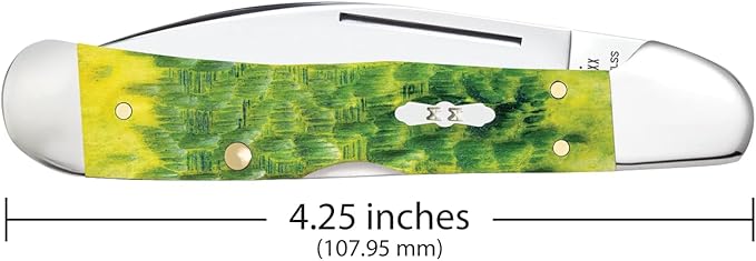Case XX Pocket Knife COPPERLOCK - GREEN APPLE BONE PEACH SEED JIG Item #27864-61549WL SS - Length Closed: 4 1/4Inches