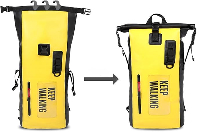 Generic Outdoor PVC Waterproof Dry Backpack Water Floating Bag Roll Top Sack Dry Bags for Kayaking Waterproof Flotation 30L (Black30L)