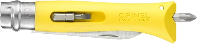 Opinel No.09 DIY - Stainless Steel Folding Pocket Knife and Multi-Tool Wire Stripper Screwdriver Made in France