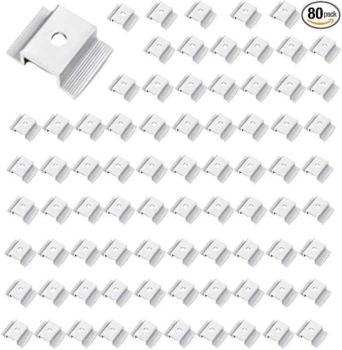 Solar Panel Mid Clamps Solar Bracket Aluminium Mounting Accessories for Solar Panel Mounting (80)